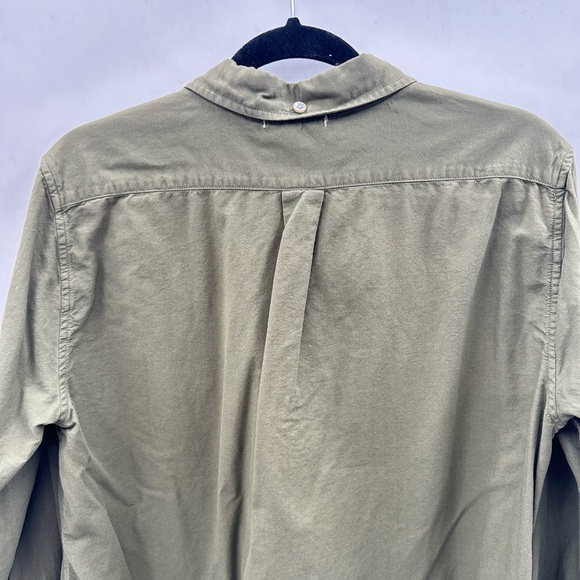 ALEX MILL organic cotton miliary green button long sleeve boho grunge blouse XL - Picture 11 of 15